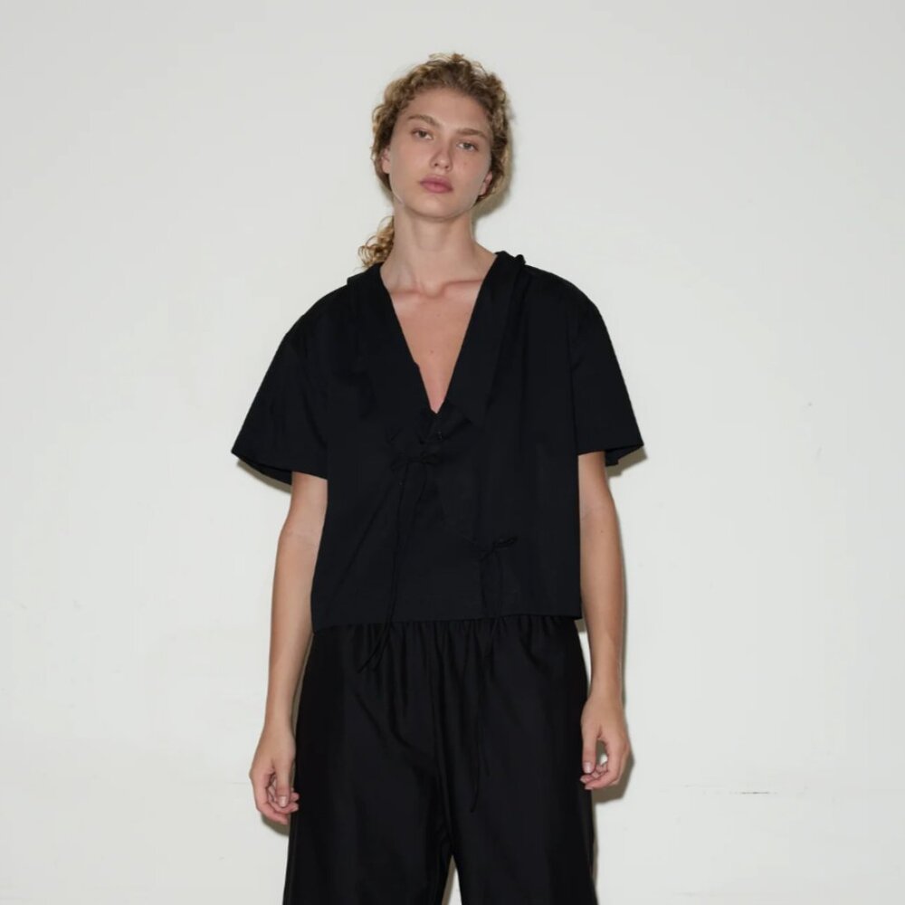 NWT DEIJI STUDIOS PANEL Shirt - Black